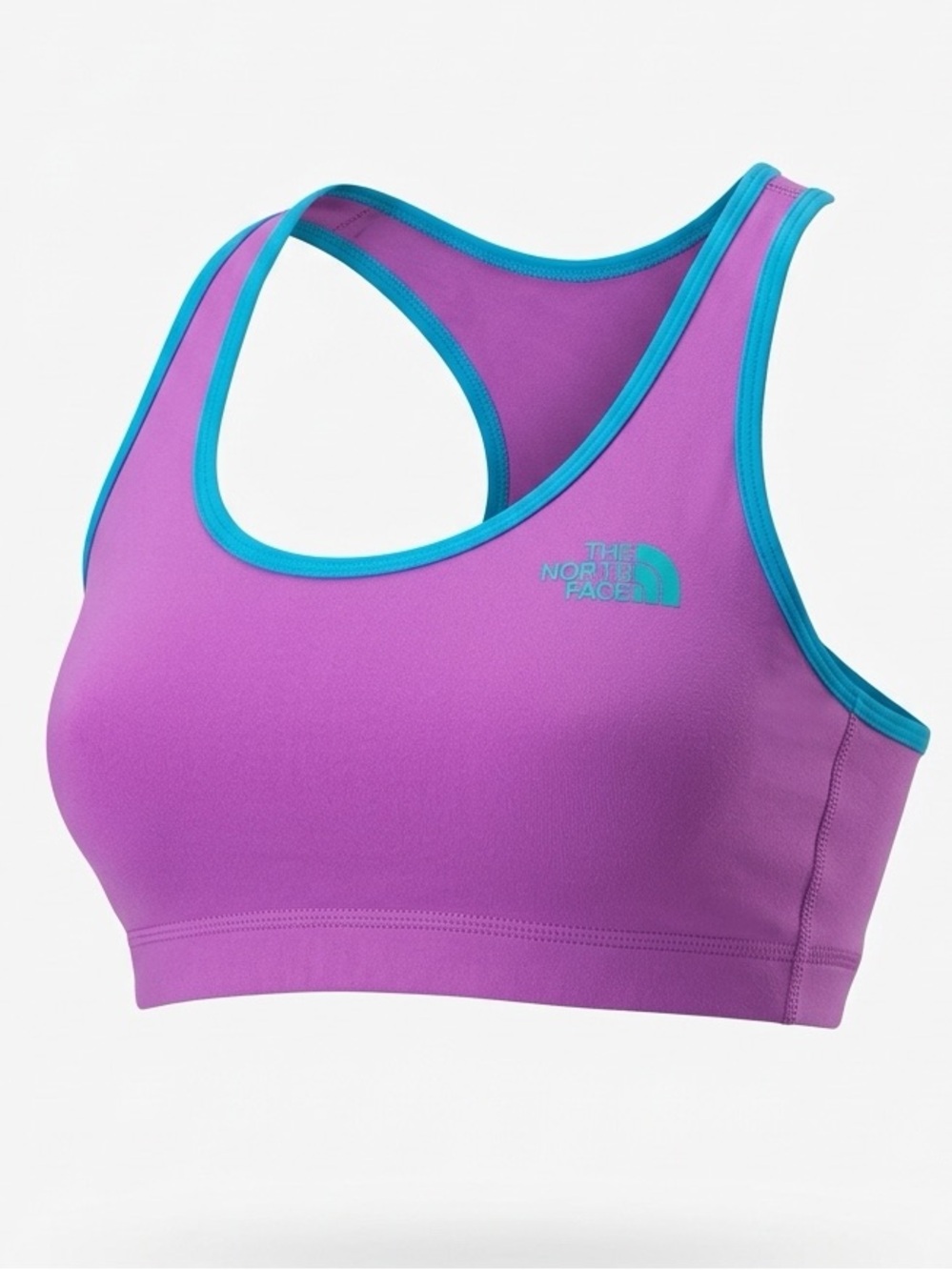 The North Face Bounce B Gone Reversible Purple and Aqua Sports Bra